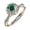 Green, variant on 1ct 18K White Gold Moissanite Rings for Women Gift D Color VVS1 Clarity Diamond Rings S925 Sterling Silver Ring jewelry Moissanite Engagement Rings with Certificate