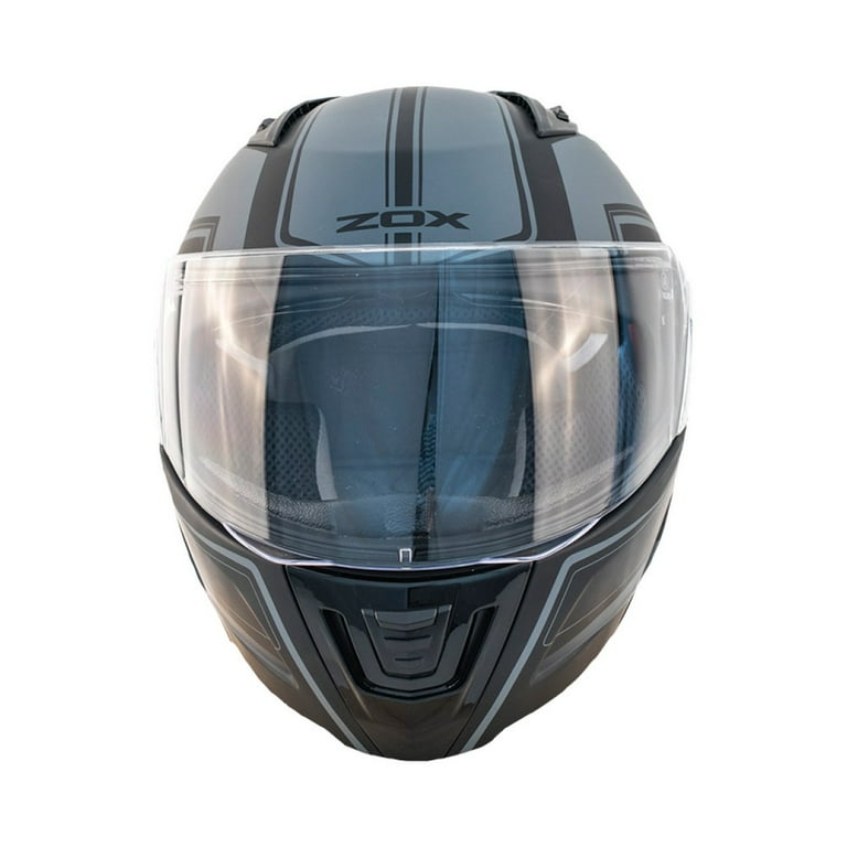 Zox Condor SVS Envoy Modular Motorcycle Helmet Matte Dark Silver