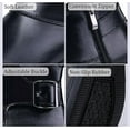 thumbnail image 3 of Men's Genuine Leather Buckle Dress Chelsea Boots with Side Zipper Fashion Pointed Toe Waterproof Non-Slip Casual Business Formal Booties, 3 of 6
