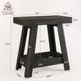 thumbnail image 2 of Fnova 2-Tier Wooden End Table, Farmhouse Narrow Side Table with Storage Shelf, Accent Sofa Table, Nightstand for Living Room, Bedroom, Small Spaces, Entryway, 2 of 17