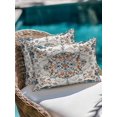 thumbnail image 4 of Outdoor Pillows Waterproof, Boho Southwestern Bedding Throw Pillows with Insert for Couch Sofa Bed, Tribal Antique Country Orange Blue 12x20 Inch Pillowcases Decorative Camping Patio Pillow Set of 1, 4 of 8