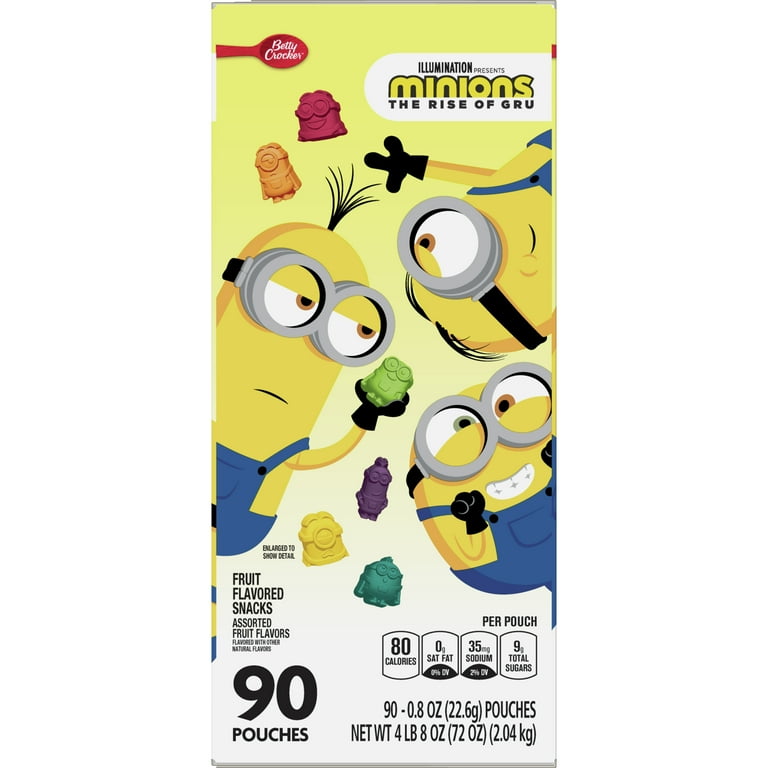 Minions Fruit Flavored Snacks, Treat Pouches, Gluten Free, 90 ct