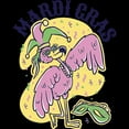 thumbnail image 3 of CafePress - Mardi Gras Flamingo Pajamas - Men's Dark Loose Fit Cotton Pajama Set, 3 of 7