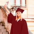 thumbnail image 2 of UJNDER Adult Unisex Graduation Gown Set College and High School Robe with Cap and Tassel for Women Wine 45, 2 of 9