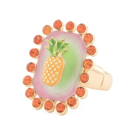 Betsey Johnson Orange Slice Cocktail Ring