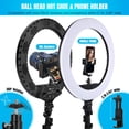 thumbnail image 4 of Ring Light 18 Inch LED Ringlight Kit with 73 inch Tripod Stand with Phone Holder Adjustable 3200-6000k Color Temperature Circle MUA Lighting for Camera for Vlog, Makeup,Youtobe, Video Shooting, Selfie, 4 of 5