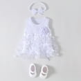 thumbnail image 3 of LUOGENLI Girls Dresses Size 6 Summer Baby Girls Spring Summer Print Ruffle Sleeveless Princess Dress Shoes Headbands 3Pc Clothing Girls Dresses 5T-6 Girls Dresses 10-12 Tight 6-9 Months, 3 of 3