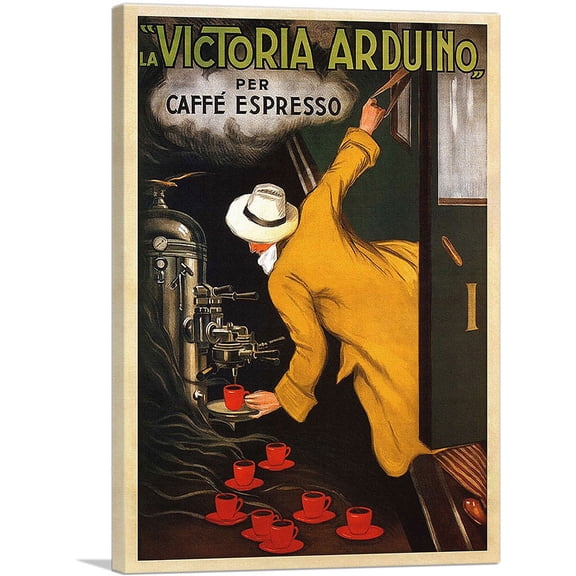 ARTCANVAS La Victoria Arduino Caffe Expresso 1922 Canvas Art Print by Leonetto Cappiello - Size: 26" x 18" (0.75" Deep)