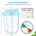 thumbnail image 2 of Cute Pill Dispenser with 7 Large Compartments, Portable Pill Bottle Organizer with Wide Opening for Easy Use, Anti-Mix Pill Organizer for Travel, 2 of 5