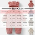 thumbnail image 3 of Lovzfmll Cozy Plush Onesie, Solid Color Hooded Jumpsuit, Long Sleeve Full-Zip, Warm Pajamas for Newborn, Gift Party Fun Loungewear for 9-12 Months, 3 of 8