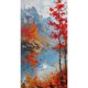 thumbnail image 5 of Hilo Algodón Ecológico Bordado Kit Punto Cruz Otoño Impreso 11CT 40x70cm, 5 of 8