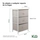 thumbnail image 5 of Comoda Cajonera de 3 Cajones Mueble Organizador Tela Madera beige M, 5 of 8