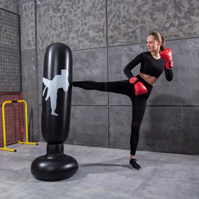 Bolsa de boxeo inflable Saco de boxeo de 1 6 m pilar de entrenamiento columna de vaso inflable saco de boxeo Base de agua duradera piezas de saco de arena de pie FLhrweasw Nuevo