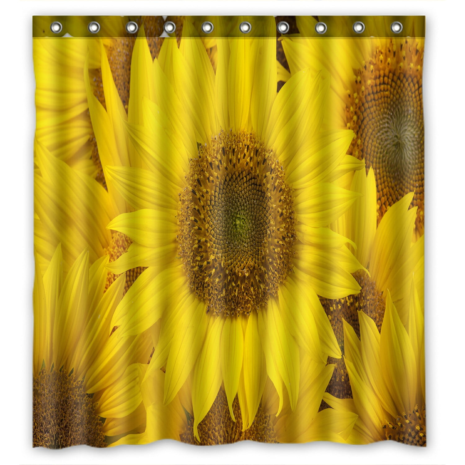 ABPHQTO Sunflowers Waterproof Polyester Shower Curtain and Hooks For