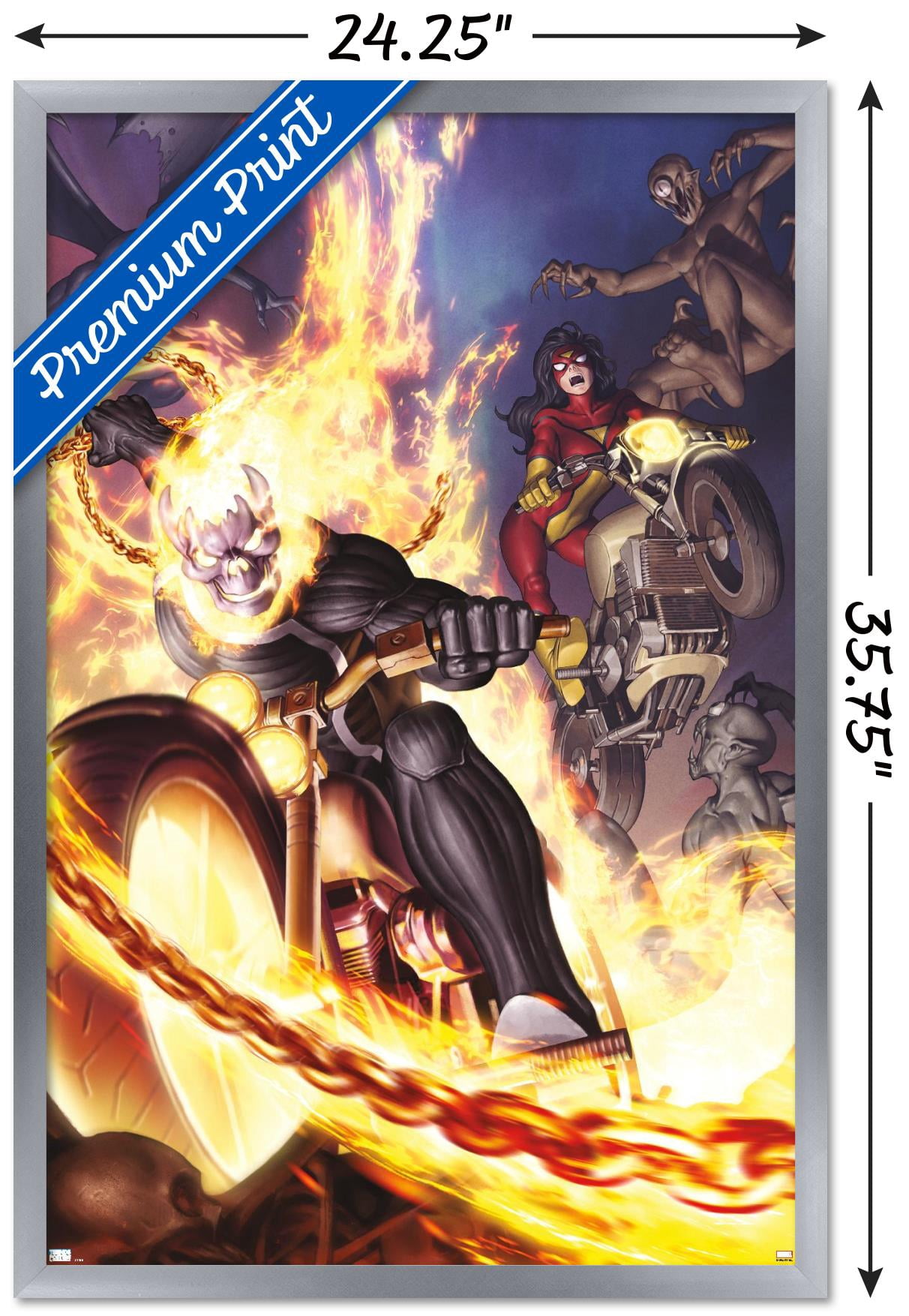 Marvel Comics - Spider Woman - Ghost Rider #6 Wall Poster, 22.375" x 34", Framed