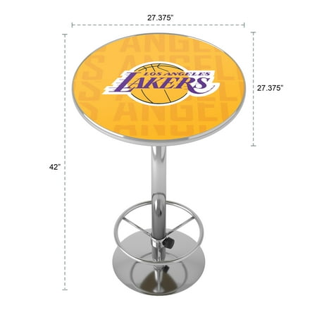 Los Angeles Lakers NBA City Chrome Pub Table - Gold, Purple