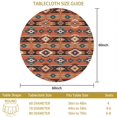 thumbnail image 3 of Geometric Stripe Red Pattern Round Tablecloth 60"x60", Wrinkle Resistant Wipeable Table Cover for Kitchen Dining Room Picnic Patio and Party, 3 of 6