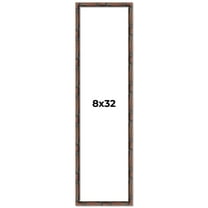 8x32 Frame Brown Bamboo with Dark Coffee/Walnut Finish | Solid Wood Picture Frame Width 0.75 Inches