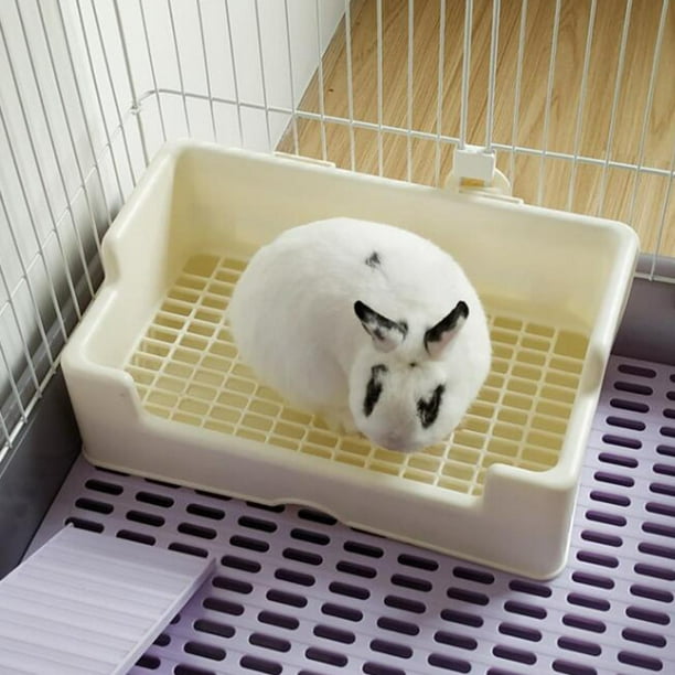 Rabbit Litter Box with Drawer Easy to Clean with Grid Small Animals Litter Tray Walmart