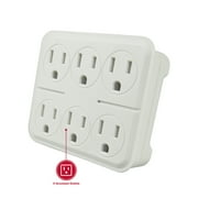 Hyper Tough 3-Piece Power Strip Set Included 4-Outlet Strip and 6 & 3-Outlet Wall Block, White