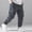 #068-Black, variant on Men's Tech Style Cargo Pants with Multiple Zippered Pockets and Cuffed Hems Waterproof Lightweight Joggers