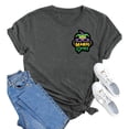 thumbnail image 2 of Prolriy Tenue de Mardi Gras pour Femmes C'est Mardi Yall T-Shirt à Manches Courtes Col Rond Imprimé Lettres pour Femmes, Hauts pour Femmes Gris Foncé S, 2 of 4