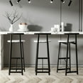 thumbnail image 6 of Tcbosik Modern Bar Stools Set of 3, Modern Counter Height Barstool with Metal Frame, Comfy Bar Chair for Kitchen Island, Dining Room, Living Room, White, 6 of 8