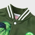 thumbnail image 4 of Marvel Boys Bomber Jackets The Incredible Hulk Green Varsity Lightweight Sweatshirts Gift Fall Spring Toddler 2T, 4 of 9
