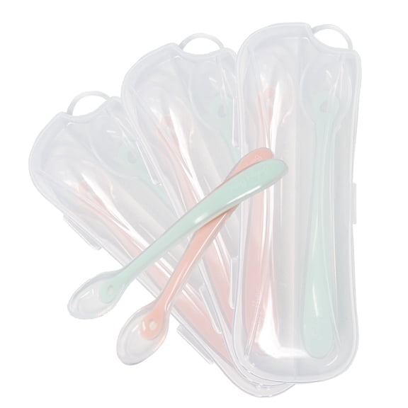 Baby's Brew Pink/Green Spoon Set with Case - 3 pack