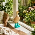 thumbnail image 5 of BadyminCSL 20cm Resin Duck Statue Wearing Rain Boots, Waterproof Outdoor Decor for Garden, Lawn & Courtyard Landscaping, 5 of 8