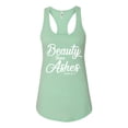 thumbnail image 2 of Wild Bobby Beauty From Ashes Isaiah 61:3 Inspirational/Christian Women Racerback Tank Top, Mint, Small, 2 of 5