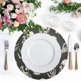 thumbnail image 4 of Ryvnso Skull Skeleton Hands Round Plate Mats Dining Table Placemat Set of 4 for Holiday Decoration, 4 of 7