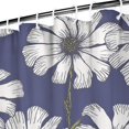 thumbnail image 3 of Waterproof Blue Pattern with White Daisy Shower Curtain 72x72 Inch Boho Style Polyester Unique Shower Curtain for Bathroom Hotel Home Decor with 12 Plastic Hooks, 3 of 5