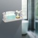 thumbnail image 4 of Estantería de pared autoadhesiva, bonita y flotante, para baño y cocina. gris, 4 of 9