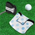 thumbnail image 5 of Haosy Light Blue Polka Dots Golf Mallet Putter Cover Strong Magnetic Leather Golf Club Headcover Closure, 5 of 7