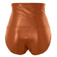 thumbnail image 6 of NAFUU Women's Booty Shorts Trendy Women Leather High Waisted Booty Shorts Skinny Shorts Sexy Triangle Lederhosen Casual Long Shorts, 6 of 6
