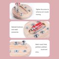 thumbnail image 3 of Juguete de aprendizaje de habilidades básicas, tablero de destornillador de madera, juguete educativo, tablero de destornillador de madera, probado y confiable, 3 of 5