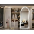 thumbnail image 6 of Hasipu 95" X 40" LED Arch Full Length Mirror, White Frame Mirror with Lights Wall Mounted Free Standing Leaning for Bedroom, Living Room, Dressing Area, 6 of 9
