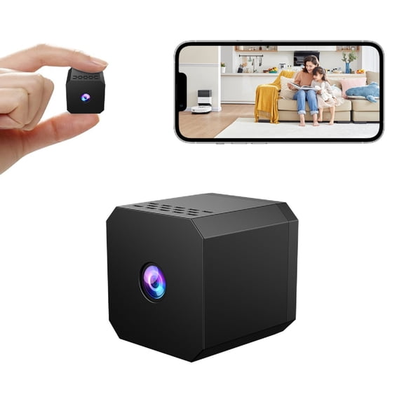 Mini Wireless Security Camera, HD 1080P Nanny Cam, Wide Angle, Night Vision, Home Indoor Outdoor Camer for Home Security
