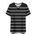 thumbnail image 6 of Short Sleeve Shirts For Women Sevevn Women's Fashion Summer Printed Plus Size Short Sleeve V-Neck Blouses Casual Tops For Women, 6 of 6