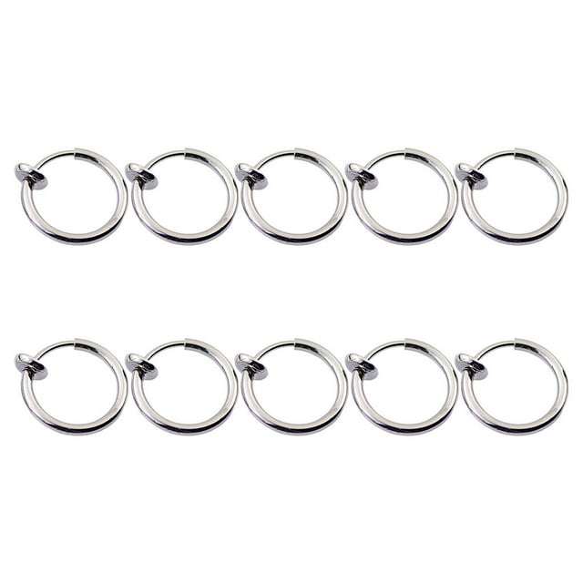 pitrice 10 Pairs Ear Wire Converter with Loop Adjustable Multiple Clip-on Earring Findings Painless Invisible Earrings Adapter No Hanging Steel 13MM