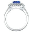 thumbnail image 2 of Pompeii 4 1/2Ct TW Emerald Cut Tanzanite & Lab Grown Diamond Ring in 14k White Gold, 2 of 4