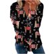 thumbnail image 2 of Pntutb Mujer Navidad Impreso Cremallera Cuello Alto Manga Larga Top Manga Larga Cuello Alto Top/Camisa Pntutb Pntutb-7720, 2 of 6