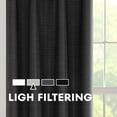 thumbnail image 3 of Mainstays Southport Textured Light Filtering Curtain Panel Pair, Set of 2, Charcoal, 40"W x 95"L, 3 of 11