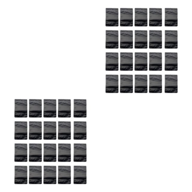 Becaristey 100x Sturdy And Durable Foil Bags For Easy Access And Wide Application Multi-functional Plastic Resealable black 2Set