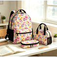 thumbnail image 5 of 3‑Pcs Colorful Bubbles School Backpack Set, Roomy Multi‑Compartment Bookbag, Complete with Lunch Box and Pencil Pouch for Student Travel, 5 of 5