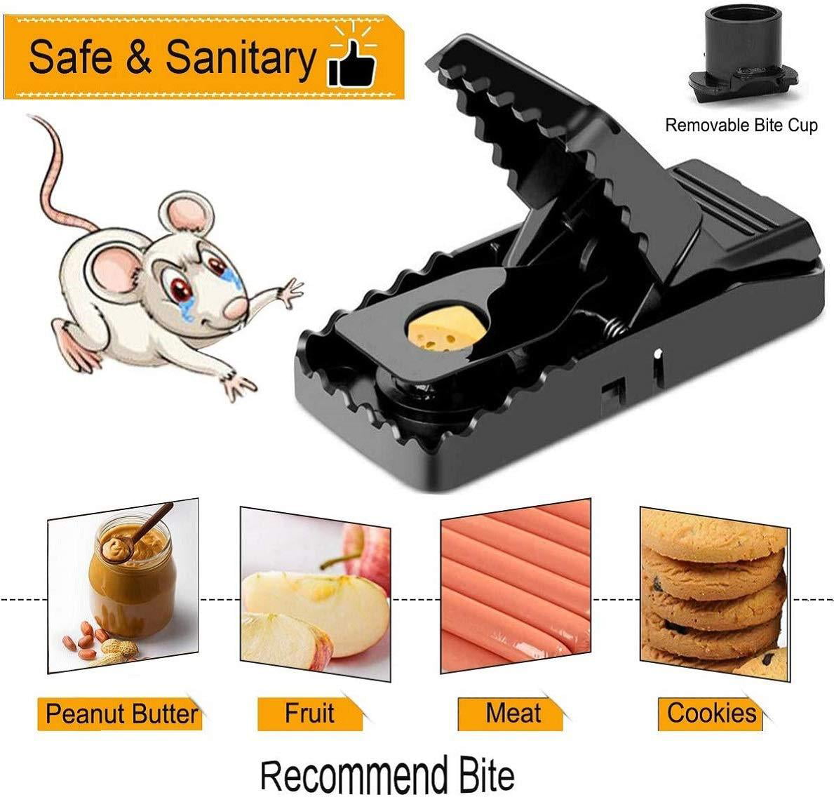 SZHLUX 4 Pack Mouse Traps, Mouse Traps Indoor for Home, Small Mice Trap and  Reusable Mouse Trap (Large), Black - Yahoo Shopping