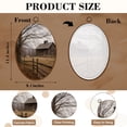 thumbnail image 3 of Canvas Wall Art Rustic Farmhouse Vintage Barn Country Field Landscape Rustic Barn Open Oval Framed Canvas Prints Vintage Wall Hanging Decor for Home Decorations 8.6"x11.4", 3 of 7