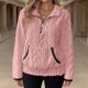 thumbnail image 2 of Sudaderas con capucha bonitas,Sudadera polar con cremallera para mujer, sudadera con solapa y bolsillos, poliéster ligero, top informal de manga larga para el hogar, sopatenor, 2 of 9