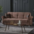 thumbnail image 4 of Ottomanson Convertible Sleeper Sofa Bed with Hidden Storage, Firm Comfort Couch, Brown, 4 of 7